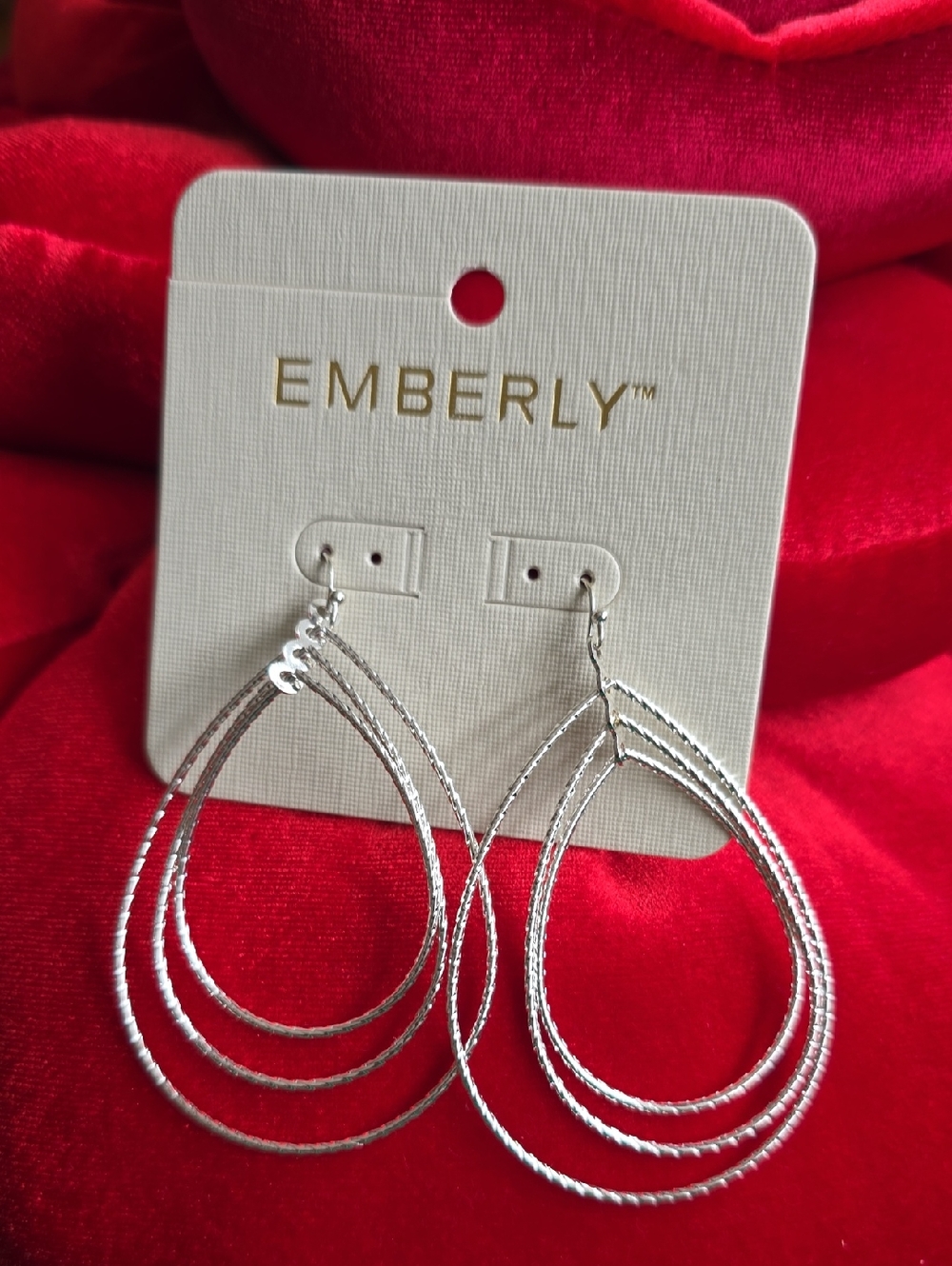 Kohl's Emberly Silver Layered Teardrop Dangle Earrings